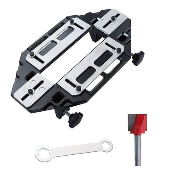Door Hinge Jig Woodworking Hole Opener Slotting Locator Wooden Door Hinge Hole Guide Door Lock Jig for Door Lock