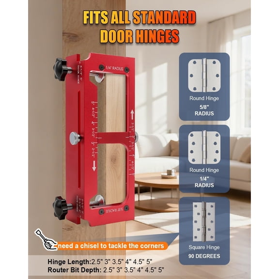 Door Hinge Jig and Door Lock Installation Kit