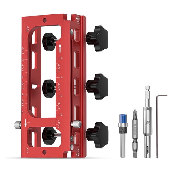 Door Hinge Jigs, Mortiser, Router Jigs, Template, Installation Kit, for 2.5''-5'' Length & 1/4''-5/8'' Thickness