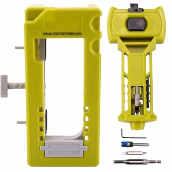 Door Hinge and Latch Installation Kit with Mortiser Template, Lock Tools for Precision Chiseling, Adjustable Hinge Jig, Easy Setup (Router Not Included)$$Tools & Hardware Other