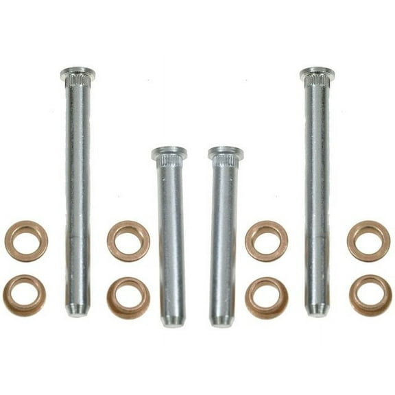 Door Hinge Pin and Bushing Kit 12 Piece - Compatible with 1984 - 1993 Dodge W150 1985 1986 1987 1988 1989 1990 1991 1992