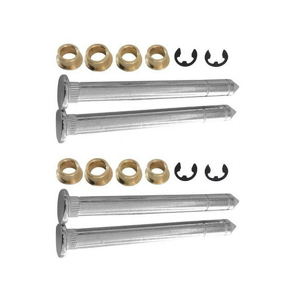 Door Hinge Pin and Bushing Kit - Compatible with 1980 - 1996 Ford F-250 1981 1982 1983 1984 1985 1986 1987 1988 1989 1990 1991 1992 1993 1994 1995