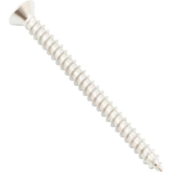 Door Hinge Screws, #9 x 2-1/4", 6-Pack, Satin Nickel by Stone Harbor Hardware