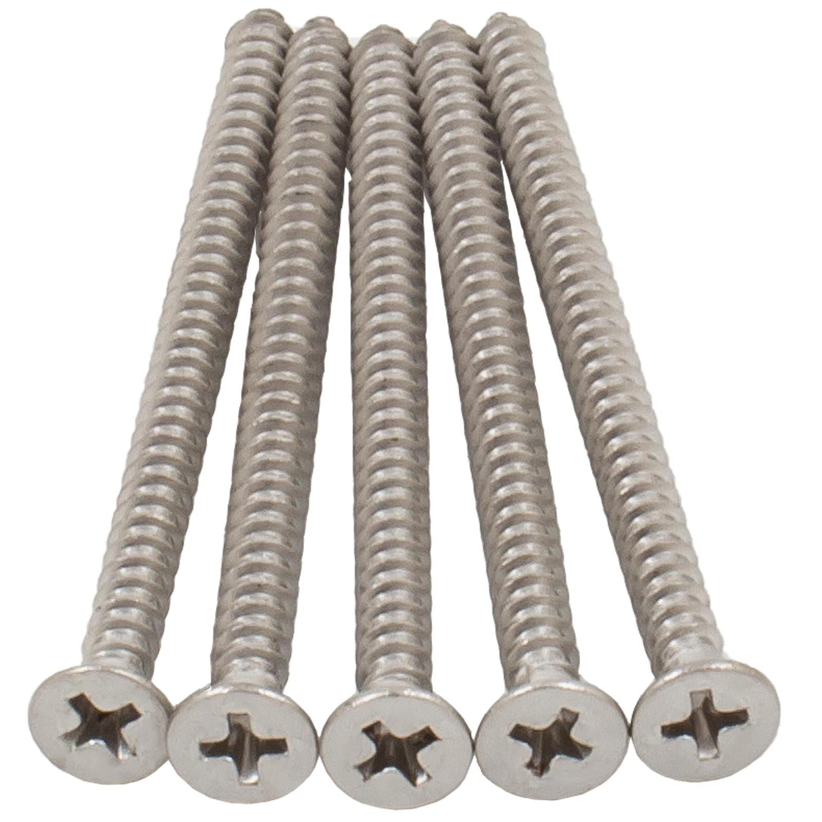 Door Hinge Screws, #9 x 2-3/4", 100-Pack, Satin Stainless Steel by Stone Harbor Hardware