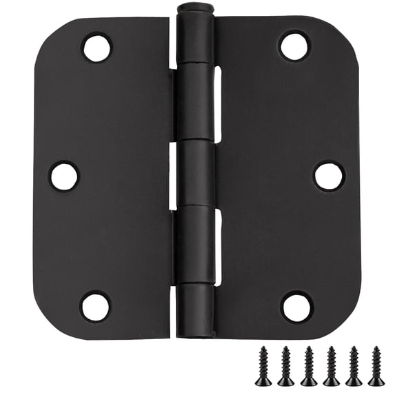 Design House 9-Pack 3.5" H x .625" Radius Butterfly Interior/Exterior Door Hinges, Matte Black