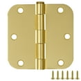 thumbnail image 1 of Design House 9-Pack 3.5" H x .625" Radius Butterfly Interior/Exterior Door Hinges, Satin Brass, 1 of 13