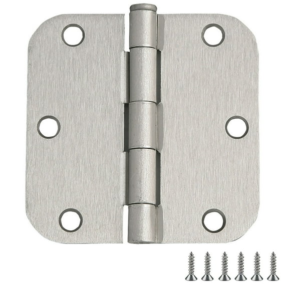Design House 9-Pack 3.5" H x .625" Radius Butterfly Interior/Exterior Door Hinges, Satin Nickel