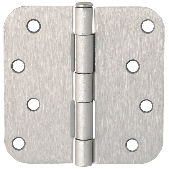 Design House 9-Pack 4" H x .625" Radius Butterfly Interior/Exterior Door Hinges, Satin Nickel