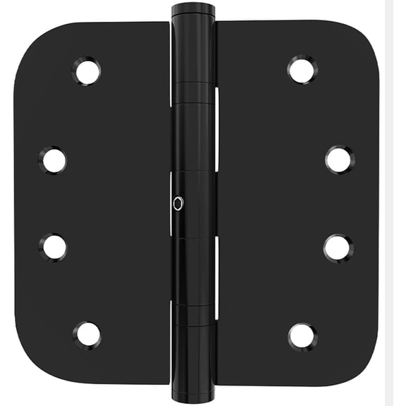 Door Hinges, 3 Pack Matte Black Door Hinges 4 Inch Stainless Steel Hinges Ball Bearing Silent Hinges Interior Door Hinge with 5/8 Radius Corners