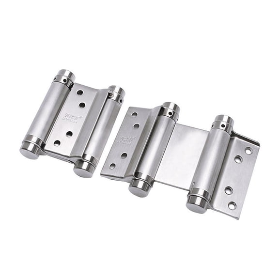 Door Hinges 4'' Inch Double Action Spring Hinge Saloon Cafe Door Swing Door Hinges Screen Door Catch for with Scre