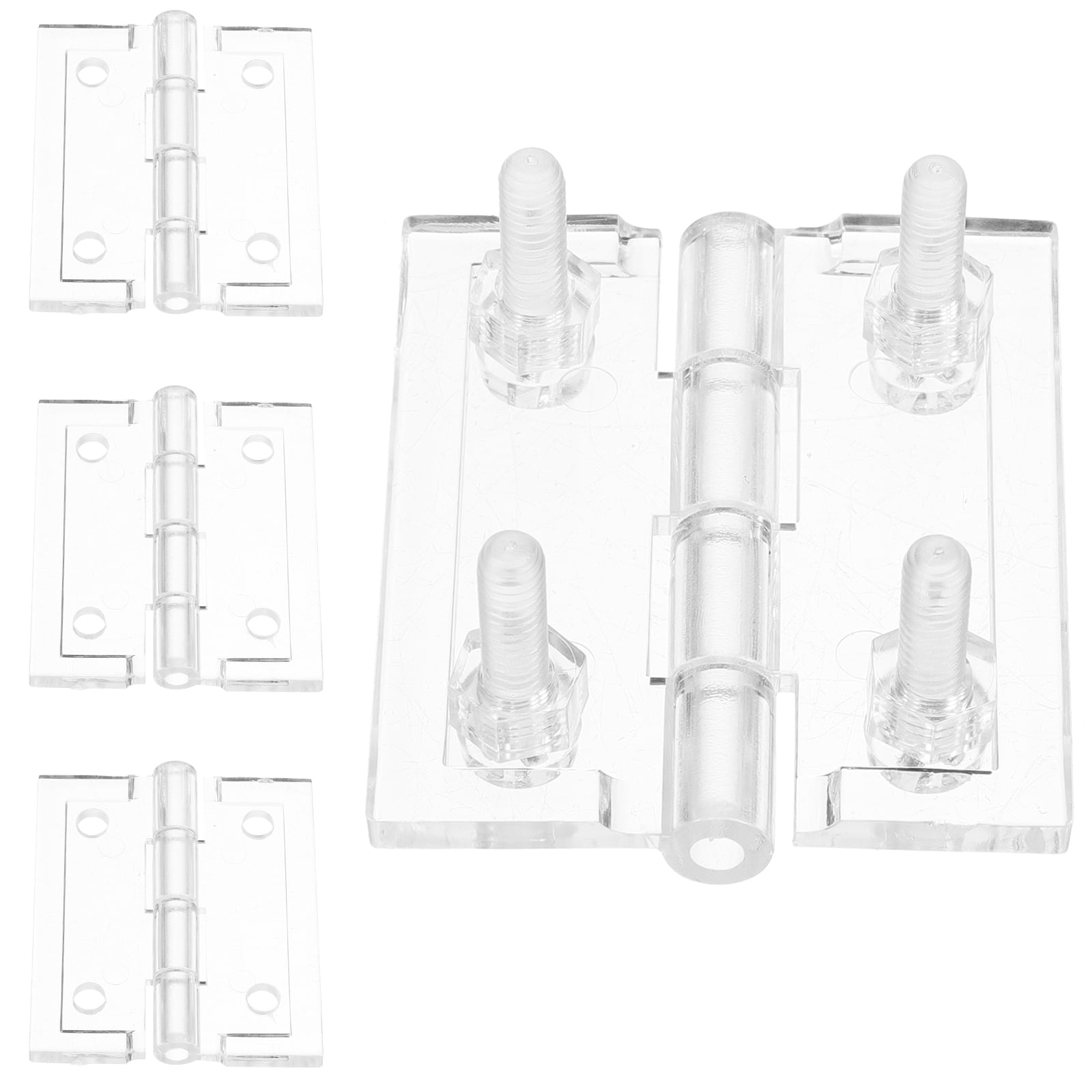 Door Hinges Butt for Doors Acrylic Aquarium Lid Kitchen Small Cupboard White 4