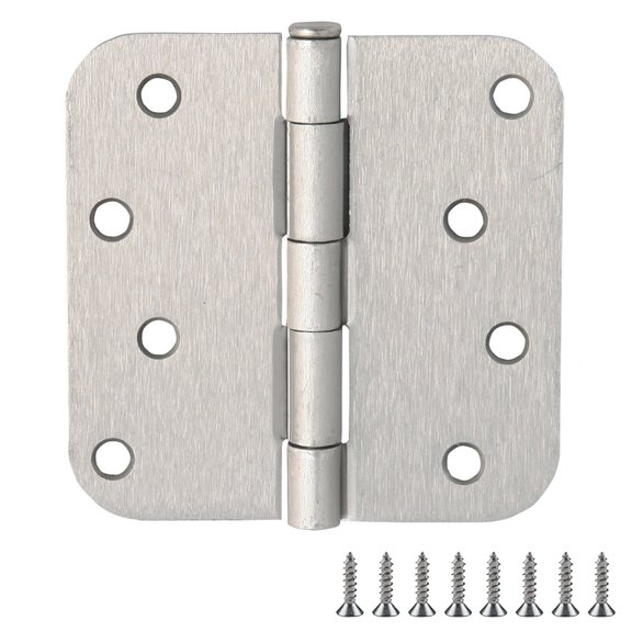 Design House 12-Pack 4" H x .625" Radius Butterfly Interior/Exterior Door Hinges, Satin Nickel