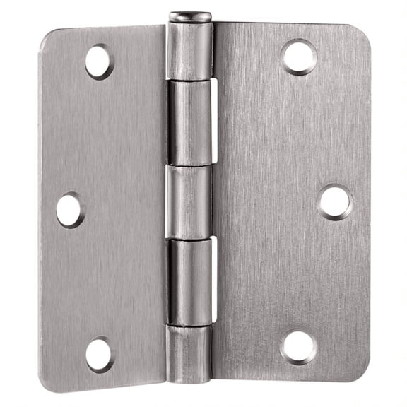 Design House 6-Pack 3.5" H x .25" Radius Butterfly Interior/Exterior Door Hinges, Satin Nickel