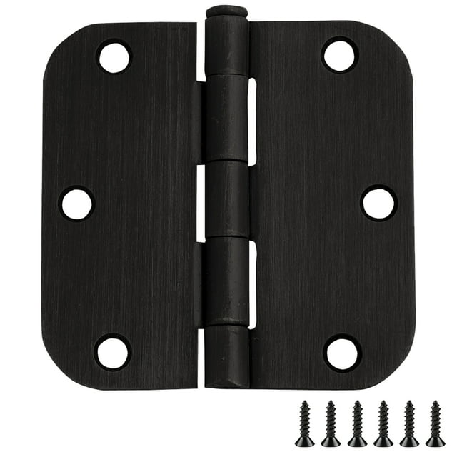 Door Hinges for Interior Doors 6Pack 3.5inch x 3.5inch Rounded 5/8