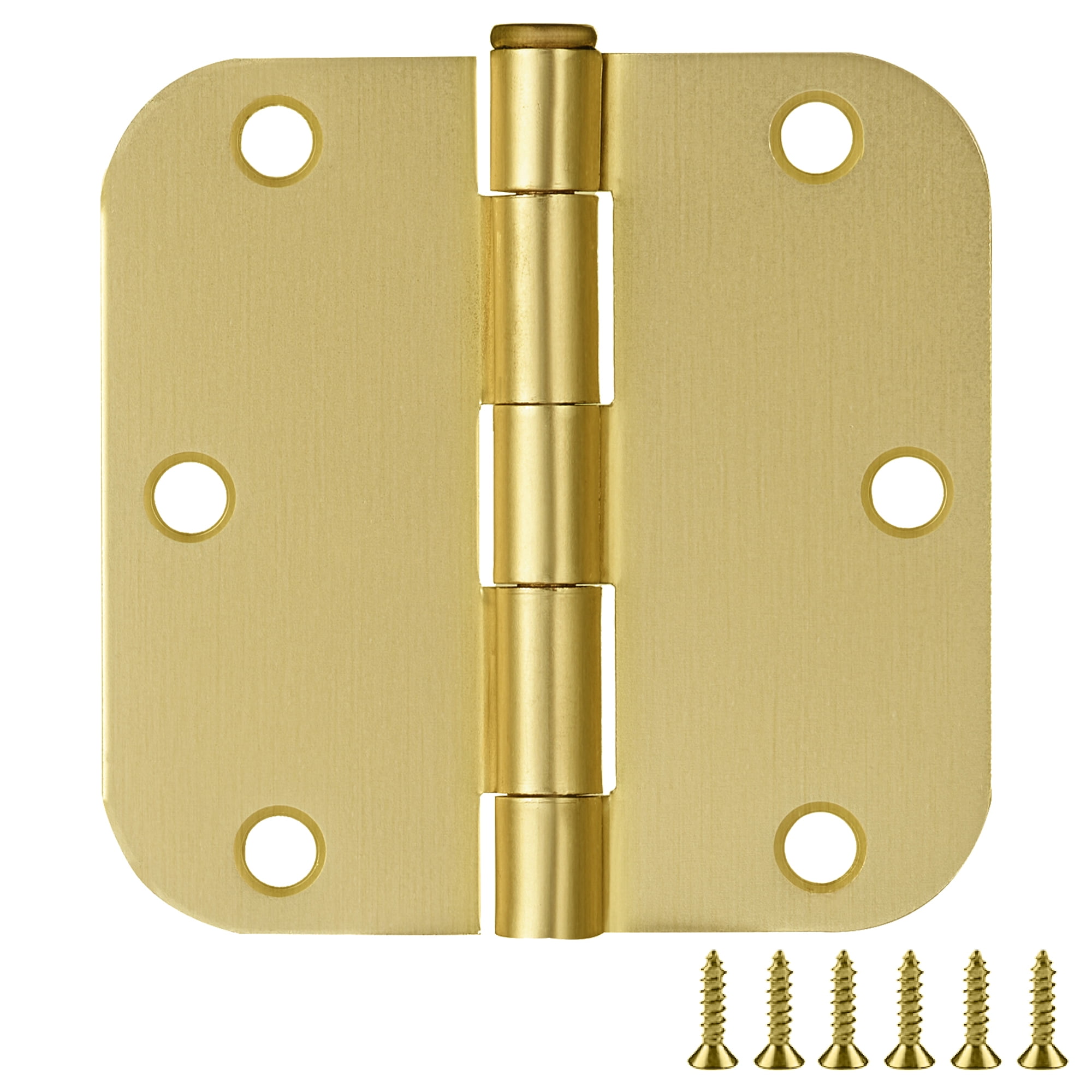 Door Hinges for Interior Doors 6Pack 3.5inch x 3.5inch Rounded 5/8