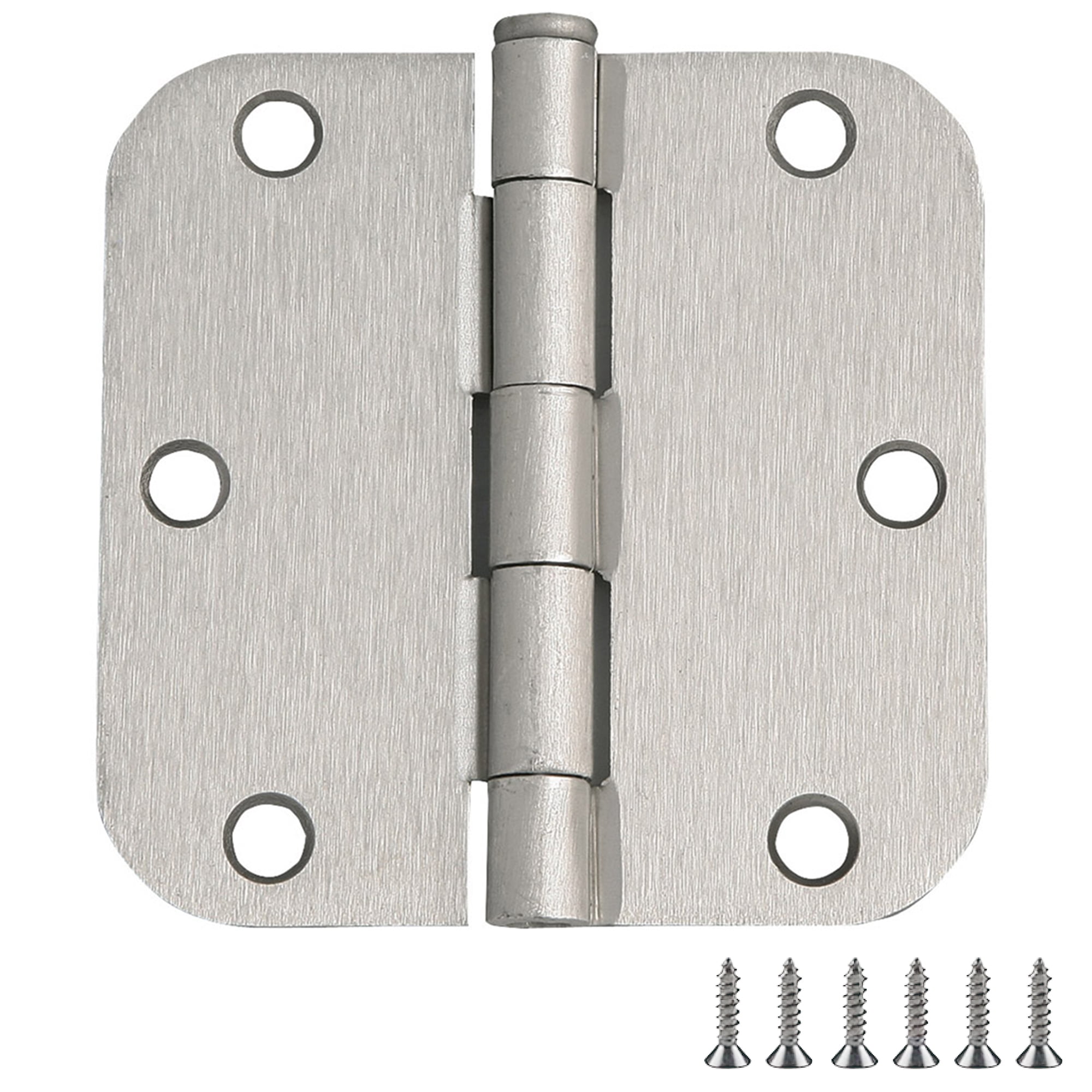 Door Hinges for Interior Doors 6Pack 3.5inch x 3.5inch Rounded 5/8