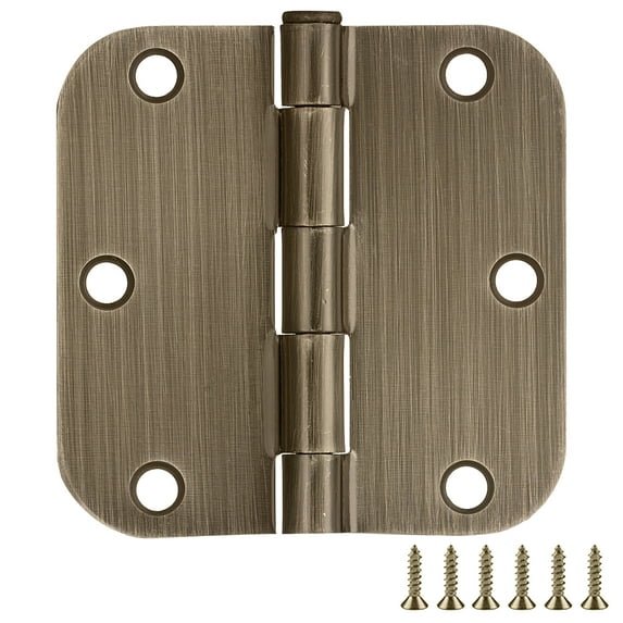 Design House 9-Pack 3.5" H x .625" Radius Butterfly Interior/Exterior Door Hinges, Antique Brass