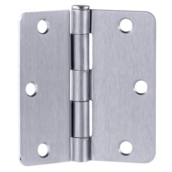 Design House 9-Pack 3.5" H x .625" Radius Butterfly Interior/Exterior Door Hinges, Brushed Chrome