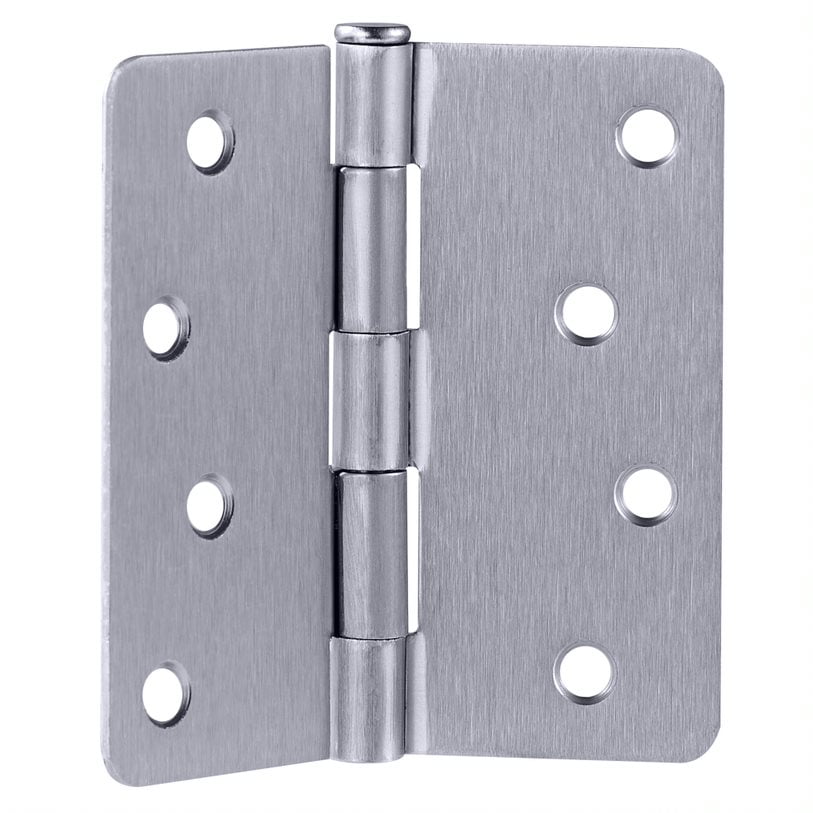 Design House 9-Pack 4" H x .625" Radius Butterfly Interior/Exterior Door Hinges, Brushed Chrome
