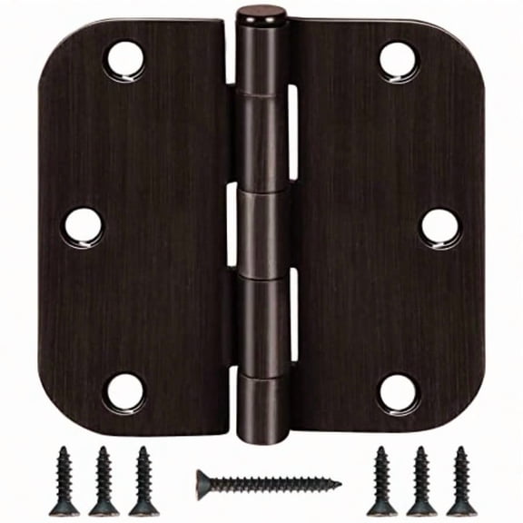 Door Hinges Oil Rubbed Bronze Door Hinges 3.5 Inch Hinges for Doors Interior Door Hinge 3 1/2 Door Hardware Bedroom Internal bisagras para puertas DIY for Wooden BoxShed Garage Chicken Coop Windows