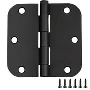 Design House Steel 10-pack 3.5 H x .625 Radius Butterfly Interior/Exterior Door Hinges, Matte Black