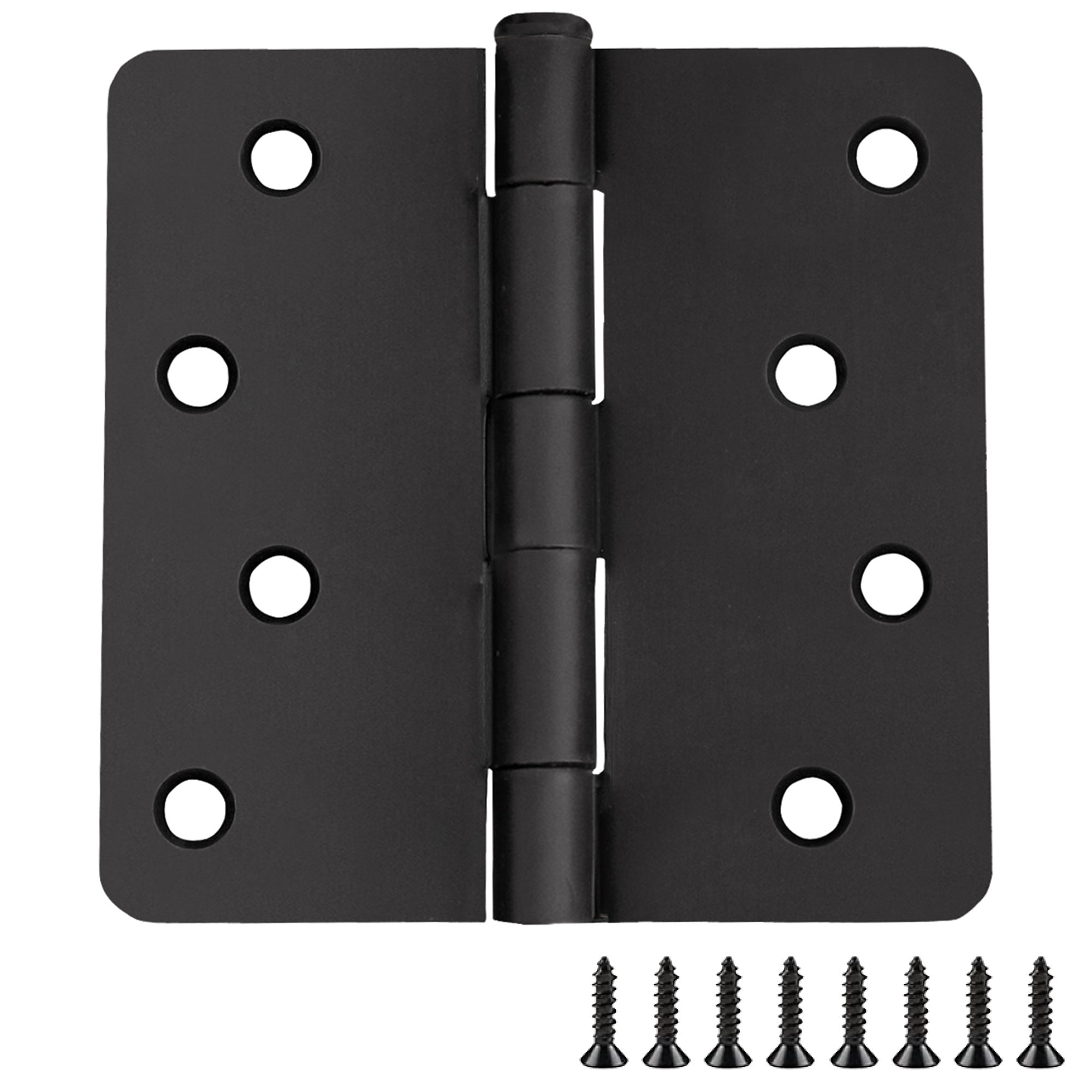 Design House 10-Pack 4" H x .25" Radius Butterfly Interior/Exterior Door Hinges, Matte Black