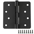 thumbnail image 1 of Design House 10-Pack 4" H x .25" Radius Butterfly Interior/Exterior Door Hinges, Matte Black, 1 of 14