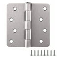 thumbnail image 1 of Design House 10-Pack 4" H x .25" Radius Butterfly Interior/Exterior Door Hinges, Satin Nickel, 1 of 15