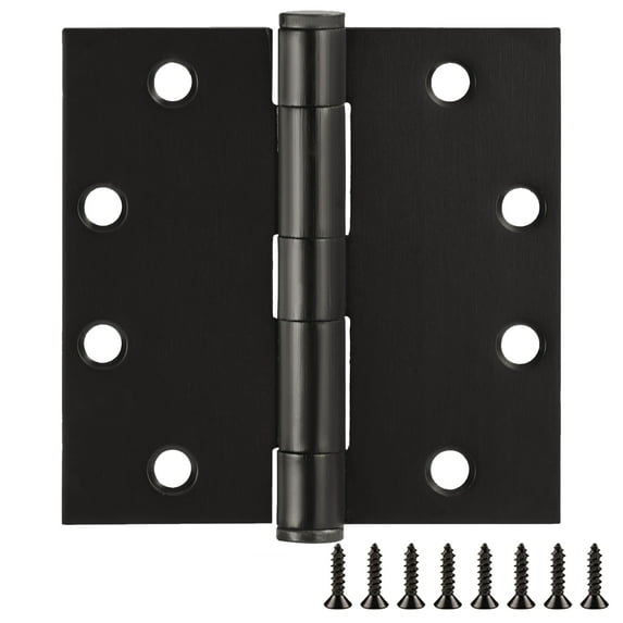 Design House 12-Pack 4.5" H x .625" Radius Square Butterfly Interior/Exterior Door Hinges, Oil Rubbed Bronze