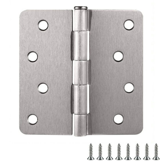 Design House 3-Pack 4" H x .25" Radius Butterfly Interior/Exterior Door Hinges, Satin Nickel