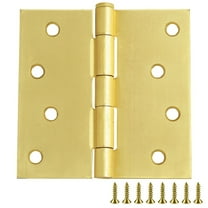 Design House 3-Pack 4" x .125" x 4" Square Butterfly Interior/Exterior Door Hinges, Satin Brass