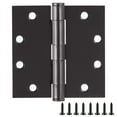 thumbnail image 1 of Design House 6-Pack 4.5" H x .625" Radius Square Butterfly Interior/Exterior Door Hinges, Matte Black, 1 of 12