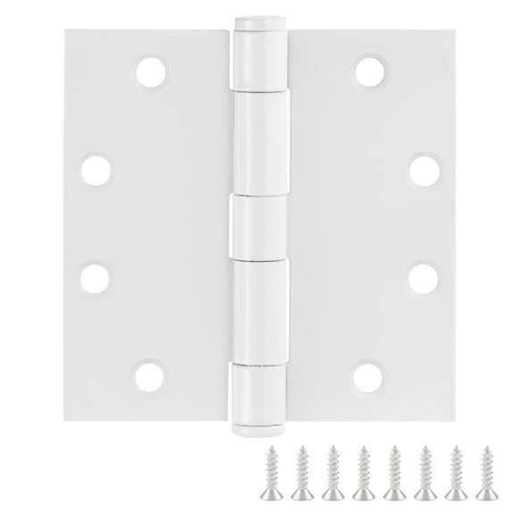 Design House 6-Pack 4.5" H x .625" Radius Square Butterfly Interior/Exterior Door Hinges, White