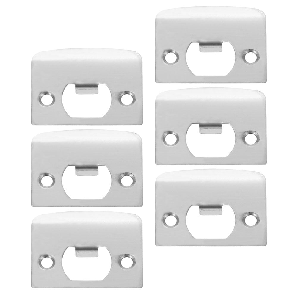 Door Edge Hole Filler Plate & Strike Plate Cover - 3 Pack, 1 1/8" X 2 1/4", Includes Screws