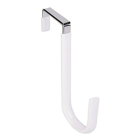 Over the Door Hook,1 Pack Over The Door Hooks Rubber Scratches,Sturdy Metal Single Over Door Hooks,Door Hanger Hook Door Hooks for Hanging,Towels,Clothes,Bathroom,Hold Up to 20Lbs(White)