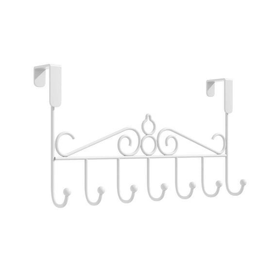 Door Hook Door Hook Hanging Rack No Drill Installation Iron Material Wall Mount Clothes Hanger for Bathroom Entryway Space Saving Organizer Sturdy Construction for Coat Hat Bag Storage Hanging Rack