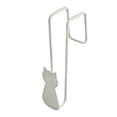 thumbnail image 1 of Over the Door Hook White Metal No Drill Cat Shaped Single Hanger 1 Pack Creative Cute Organizer Rack for Kitchen Cabinet Bathroom Closet Pantry Hanging Towel Coat Key Utensils, 1 of 8