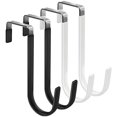 thumbnail image 1 of Over The Door Hooks, 4 Pack Door Hangers Hooks with Rubber Prevent Scratches Heavy Duty Organizer Hooks for Living Room, Bathroom, Bedroom, Kitchen Hanging Clothes, Towels, Hats, Coats, Bags Mix, 1 of 4