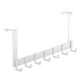thumbnail image 1 of Over The Door Hooks | 6-Hook Door Hanger Towel Rack for Bathroom & Closet | White or Gray Aluminum Storage Hanger for Dorm & Home | No Drill Installation, 1 of 6