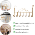 thumbnail image 1 of Over the Door Hooks No Drill Towel Hanger for Bathroom Bedroom Entryway Heavy Duty Iron Storage Organizer Space Saving Hooks for Hanging Coats Bags Keys Rustproof Home Organization Accessory Gold, 1 of 7