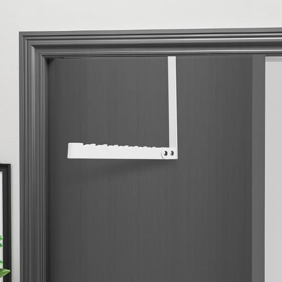 Over The Door Hooks Hanger, 2 Pack Collapsible Folding Over Door Clothes Drying Rack Space Saving Laundry Hanging Storage Hook for Clothing, Coats, Towels for Bedroom Bathroom