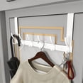 thumbnail image 1 of Over The Door Hooks, Heavy Duty 6 Hook Steel Hanger for Coats Towels Backpacks Hats, Rust Resistant, Scratch Free, Space Saving Door Organizer for Bathroom Bedroom, No Drill Installation, White, 1 of 6