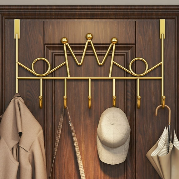 Over the Door Hooks Heavy Duty Hooks for Hanging Over Door Towel Rack Over Door Hangers Shelves Coat Hooks Door Storage Organizer For Bathroom,Bedroom Kitchen or Laundry Room 16.14x8.66in