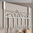 thumbnail image 1 of Over the Door Hooks Heavy Duty Hooks for Hanging No Punch Back Door Coat Hooks Thick Mounted Shelves Towel Racks for Living Room Bathroom,Bedroom,Kitchen Hanging Clothes,Towels,Hats,Coats,Bags, 1 of 6