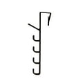 thumbnail image 1 of Black Plastic Wall Mounted Hook Rack 11 Inch Over Door Hanger For Clothes Hats Towels Bathroom Kitchen Storage, 1 of 5