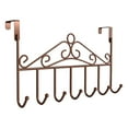 thumbnail image 1 of Over The Door Hooks - NO Nail Door Hanger Hook,NO Assembly REQUIERDE Coat Rack on Door with 7 Hooks,Over The Door Towel Racks for Bathroom,Bedroom,Kitchen,Hanging Towels,Coats(Z2-Bronze), 1 of 7