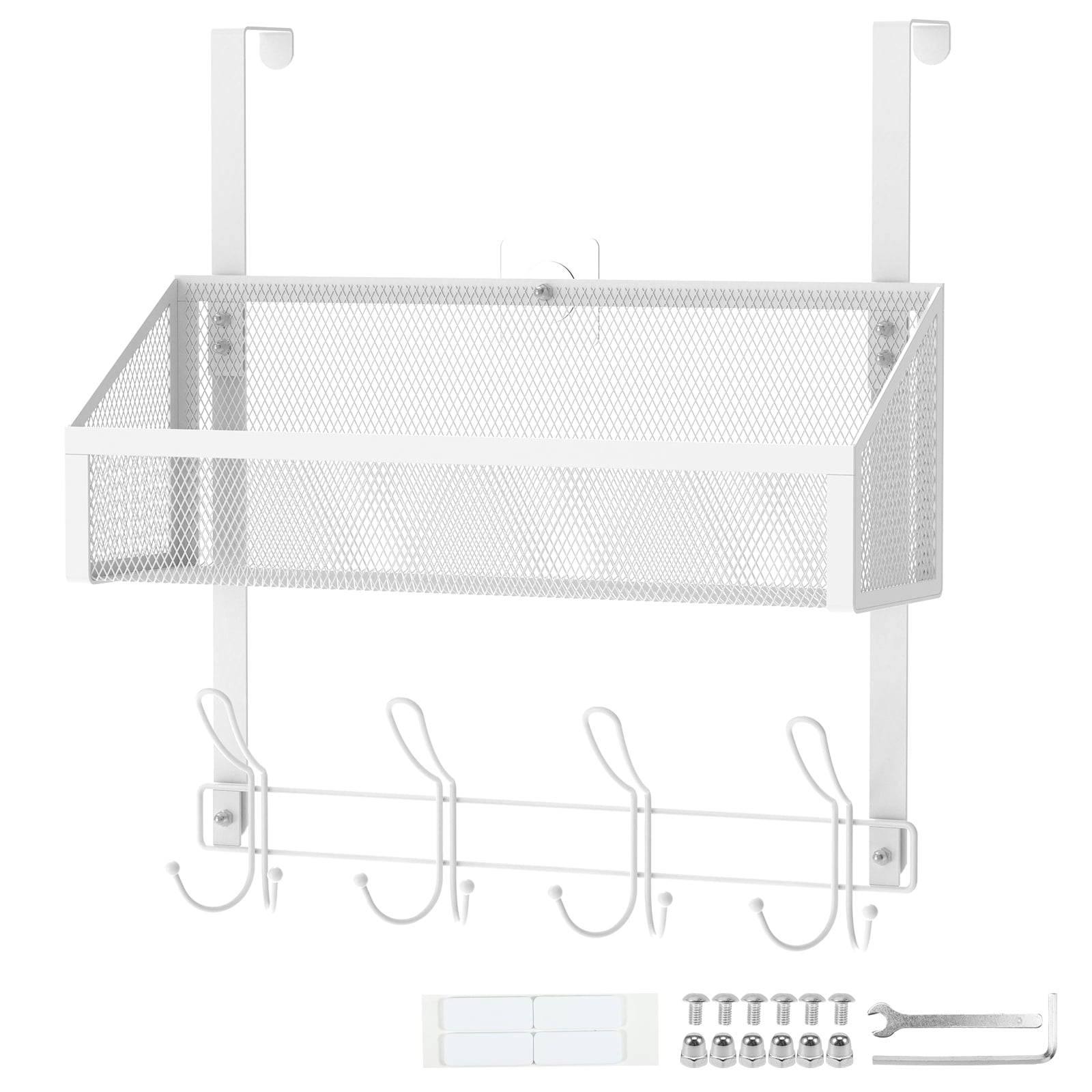 Over The Door Hooks Organizer, Over The Door Towel Rack with 4 Coat ...