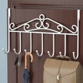 thumbnail image 1 of Over The Door Hooks,Over The Door Hanger for Hanging,Over Door Towel Rack Coat Rack Hanger Hooks for Clothing,Anti-Rust Overdoor Organizer Rack with 7 Hooks for Bathroom Bedroom Hat Purse Robe White, 1 of 7