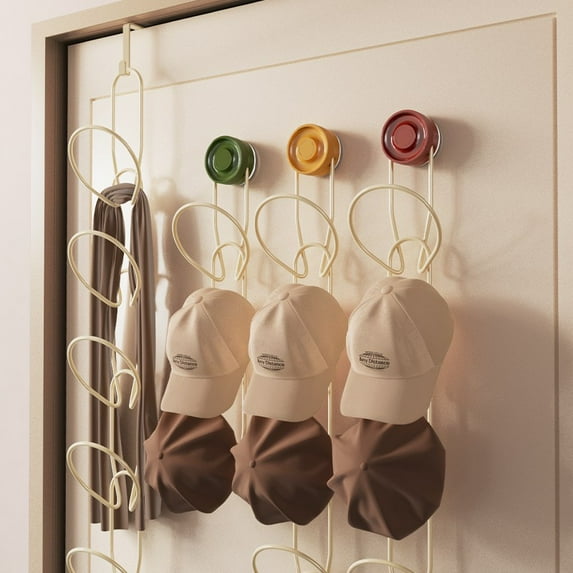 Over the Door Hooks,Storage And Organization,Household Hooks Behind The Door Hat Scarf Storage Suction Cups Hooks No Punch Storage Hook Doorway Multifunctional Storage Hangers