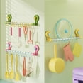 thumbnail image 1 of Over the Door Hooks,Suction Cup Hooks Rack No-punching Kitchen Pole With Hook Bathroom Storage Rack Bath Towel Storage Rack Behind The Door Clothes Hook for Bathroom Shower Kitchen Keys Home, 1 of 7